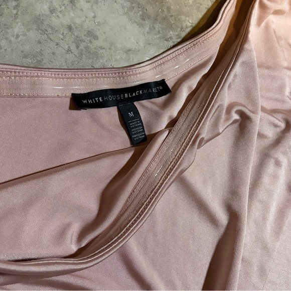 White House Black Market Blush One-Shoulder Top - Picture 4 of 6